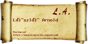 László Arnold névjegykártya