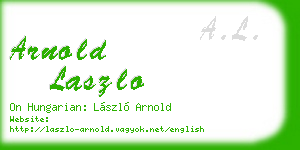 arnold laszlo business card